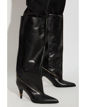 Versace 'Gianni' Heeled Boots - Black