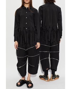Comme des Garçons Shirt With Fringes - Black