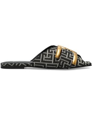 Balmain 'Anthem' Slides - Brown