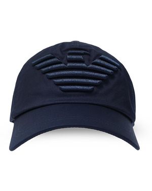 Emporio Armani Tonal Logo Baseball Cap - Blue