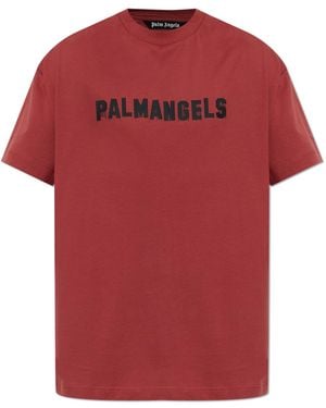 Palm Angels Logo T-Shirt - Red