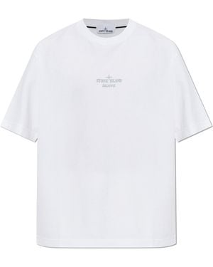 Stone Island T-Shirt With Logo - White