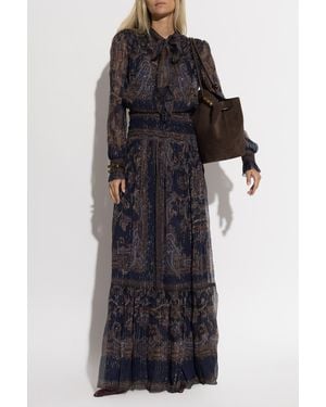 Self-Portrait Dress With Lurex Thread - Black