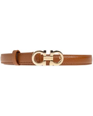 Ferragamo Leather Belt - White