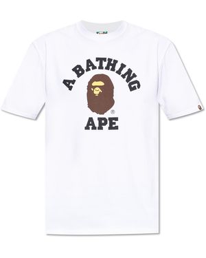 A Bathing Ape Printed T-Shirt - White