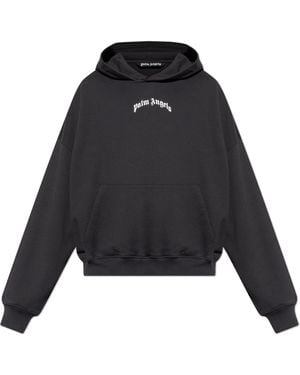 Palm Angels Sweatshirt With Logo - Black