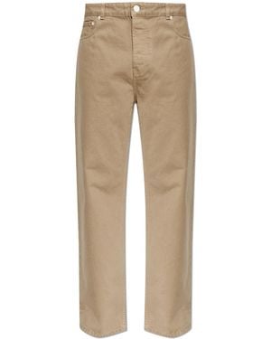 Ami Paris Wide-Leg Jeans - Natural