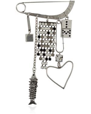 Isabel Marant Brooch With Shimmering Crystals - Metallic