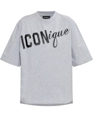 DSquared² T-Shirt With Logo - Grey