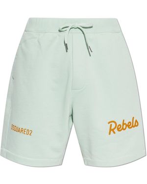 DSquared² Shorts With Embroidered Logo - Blue