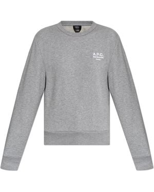 A.P.C. Sweatshirt With Embroidered Logo - Grey