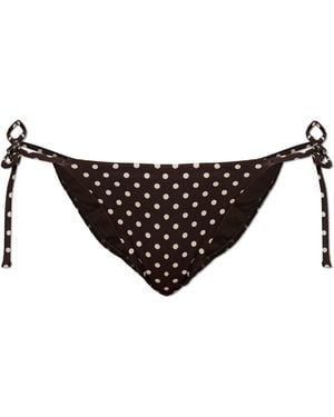 Matteau Polka Dot Bikini Bottoms - Black