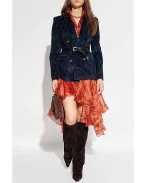 Etro Silk Skirt With An Asymmetric Cut - Red