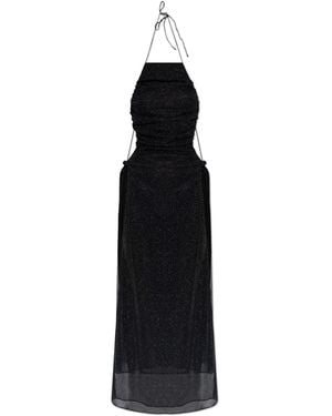 Oséree Dress Finished With Lurex Thread - Black
