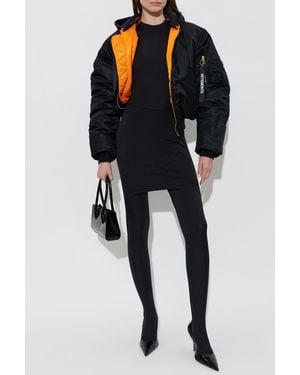 Vetements Leggings With A Front Pleat - Black