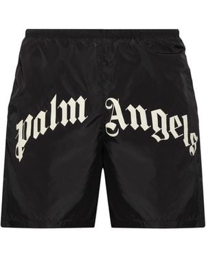 Palm Angels Logo Swim Shorts - Black