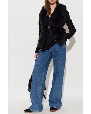 Balmain Lamb Fur Vest - Blue
