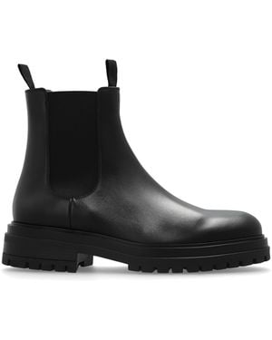 Gianvito Rossi Leather Ankle Boots Chester - Black