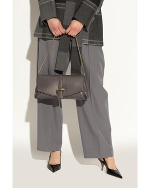 Ferragamo Leather Shoulder Bag - Gray