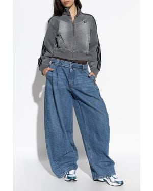 adidas Originals Denim Jacket With A Stand-Up Collar - Blue