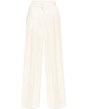 Jil Sander Pleated Crease Trousers - White