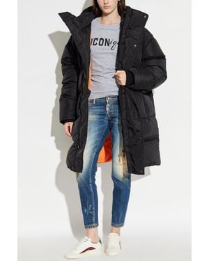 DSquared² Long Down Jacket - Black