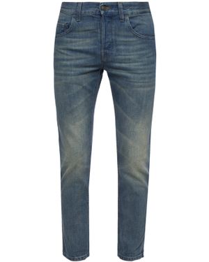 Gucci Embroidered Tiger Head Jeans - Blue