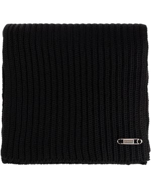 Givenchy Wool Scarf With Applique - Black