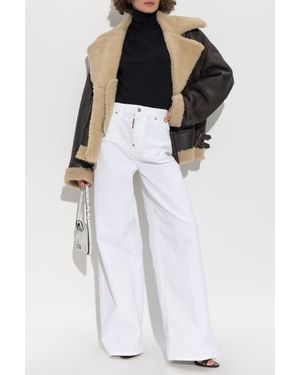 DSquared² Leather Jacket - White