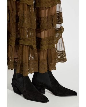 Paris Texas Heeled Ankle Boots 'Bettina 50' - Brown