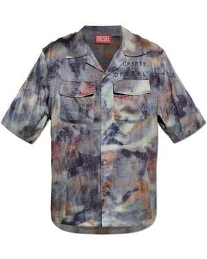 DIESEL Short-Sleeved Shirt 'S-Brack-Dmbn' - Grey