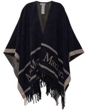 Max Mara Wool Poncho 'Hilde' - Black
