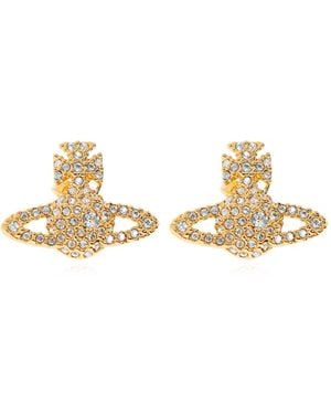 Vivienne Westwood Earrings With Logo - Metallic
