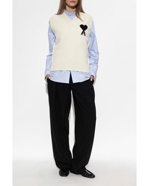 Ami Paris Wool Vest - White