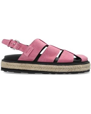 Moschino Suede Platform Sandals - Pink