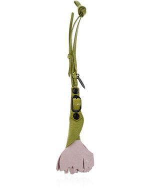 Balenciaga Leather Bag Charm - Green