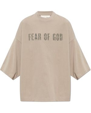Fear Of God Cotton T-Shirt With Print - Natural