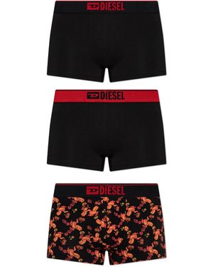 DIESEL Three-Pack Of Boxer Briefs 'Umbx-Damienthreepack' - Black
