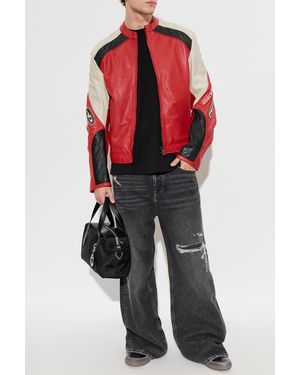 DIESEL Leather Jacket 'L-Ahti' - Red