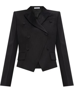 McQueen Double-Breasted Blazer - Black