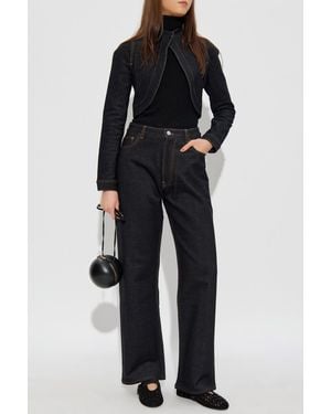 Alaïa High-Waisted Jeans - Black