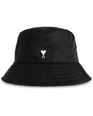 Ami Paris Hat With Logo - Black