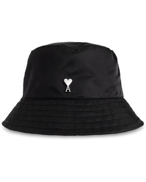 Ami Paris Hat With Logo - Black