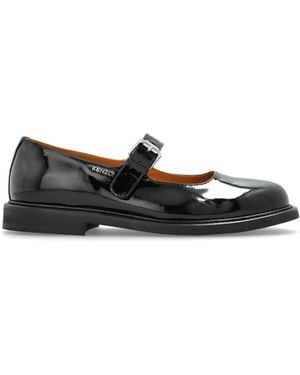 KENZO Leather Ballet Flats - Black