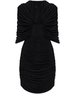 The Mannei Dress With Draping - Black