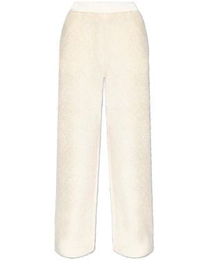 Moncler Trousers With Logo - White