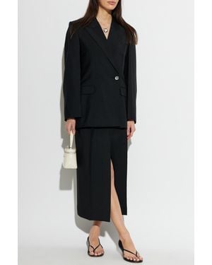 Givenchy Wool Blazer With Single Vent - Black