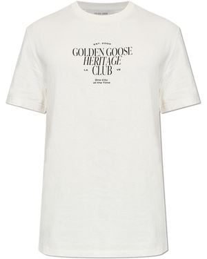 Golden Goose T-Shirt With Logo - White