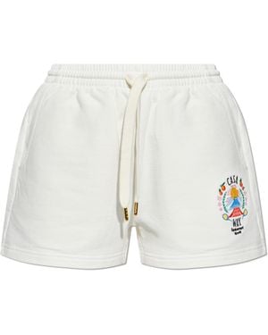CASABLANCA Logo Shorts - White