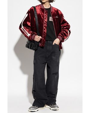 Amiri Velour 'Bomber' Jacket - Red